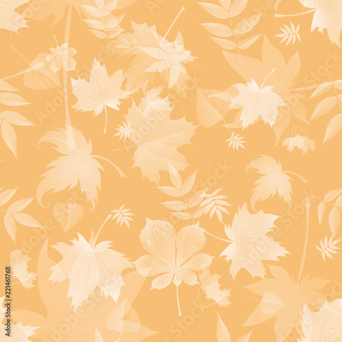 seamless pattern of autumn leaves