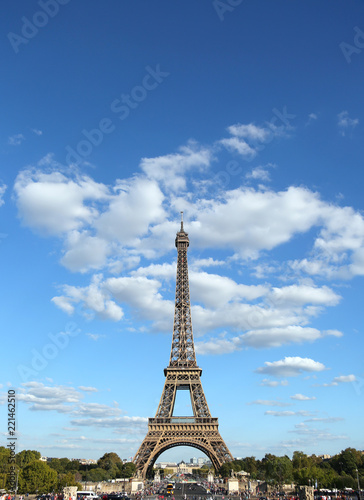 View of the Eiffel Tower from the Trocadero in Paris France © ChiccoDodiFC