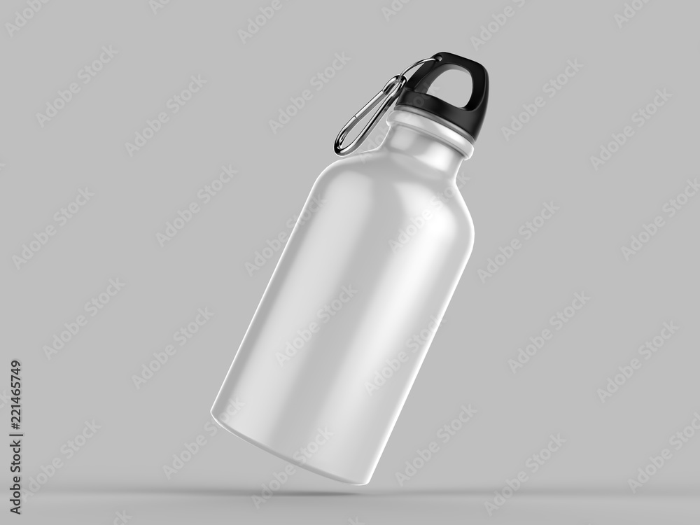 Aluminium Water Bottle For Mock up And Template Design. 3d Render Illustration. Aluminium Water Bottle For Mock up And Template Design. 3d Render Illustration.