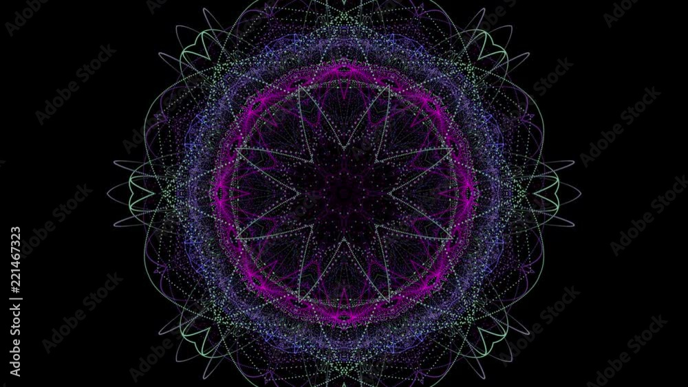 Seamless abstract geometric loop on black background Seamless abstract geometric loop on black background
