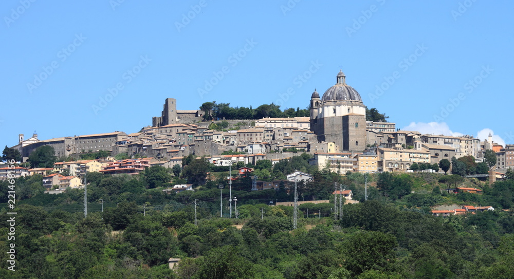 Panoramic view of Montefiascone, Italy