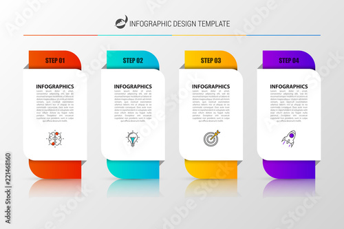 Infographic design template. Creative concept with 4 steps