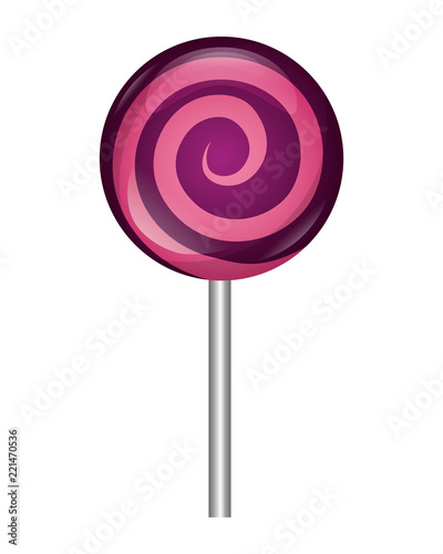 sweet round lollipop spiral icon