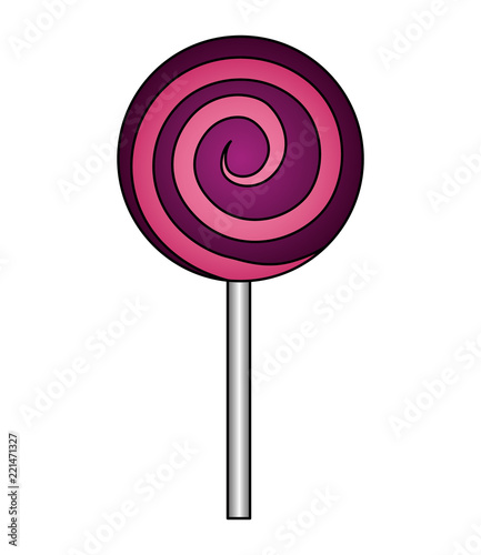sweet round lollipop spiral icon