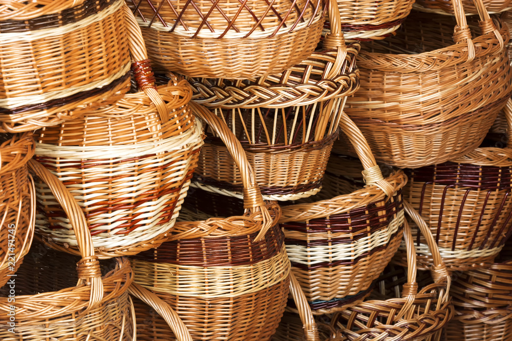 Handmade wicker baskets , Hungary