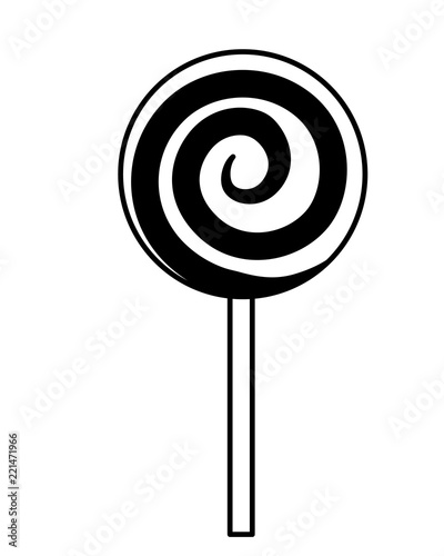 sweet round lollipop spiral icon