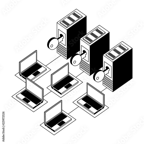 database server center security protection networking