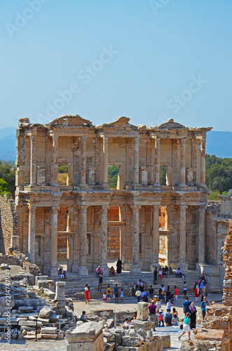 Celsus Library in Ancient City of Ephesus