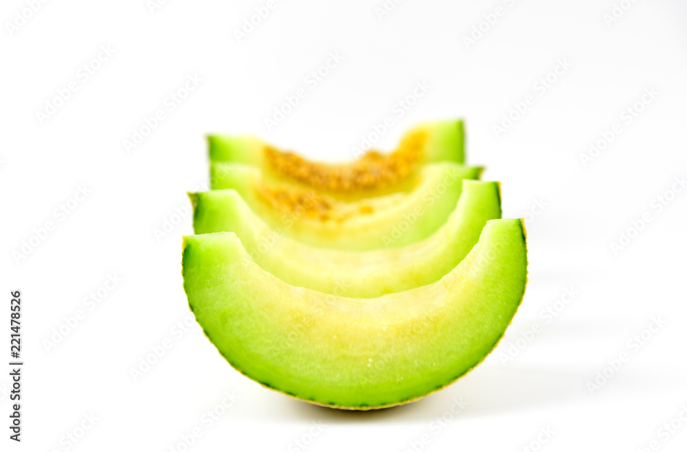 Melon green fruit delicious sweet and soft to make a salad or made into juice. Is popular with the general public and health benefits Melon green fruit delicious sweet and soft to make a salad or made into juice. Is popular with the general public and health benefits