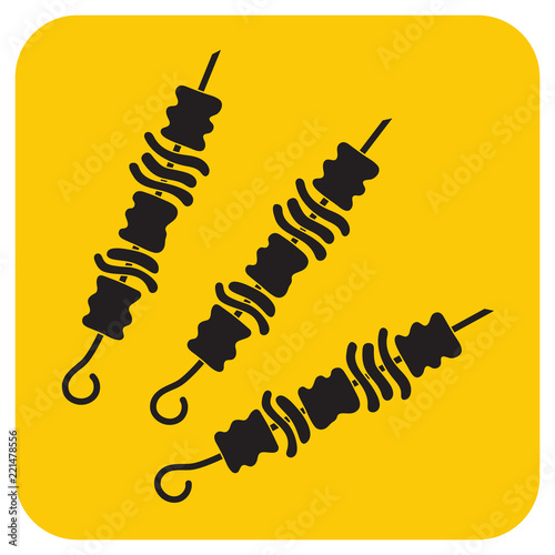 Grilled kebab icon
