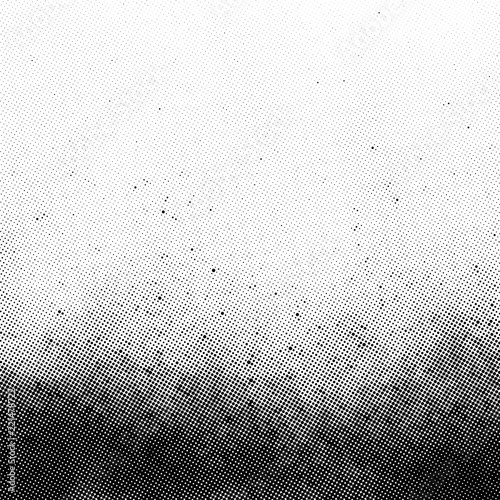 Gradient halftone vector texture overlay. Monochrome abstract splattered background.