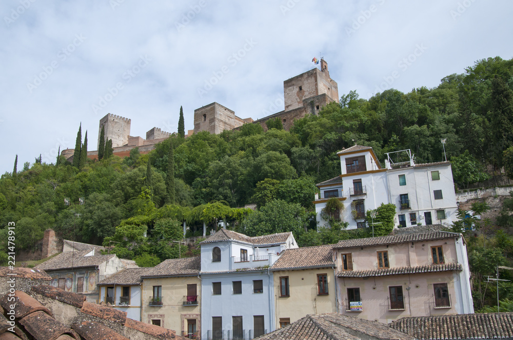 Alhambra, Albaicín, Granada, Andalusien, Spanien