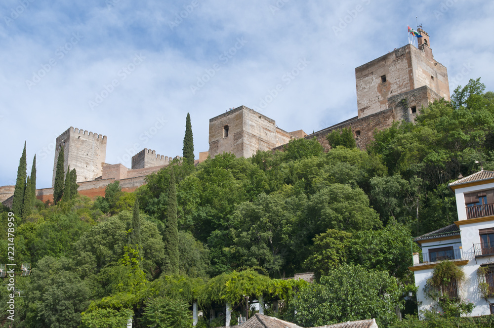 Alhambra, Albaicín, Granada, Andalusien, Spanien