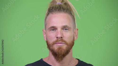 Handsome bearded man with dreadlocks