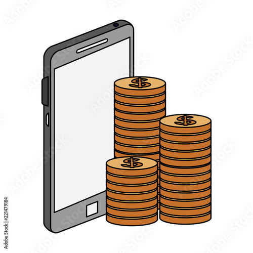 Smartphone and coins