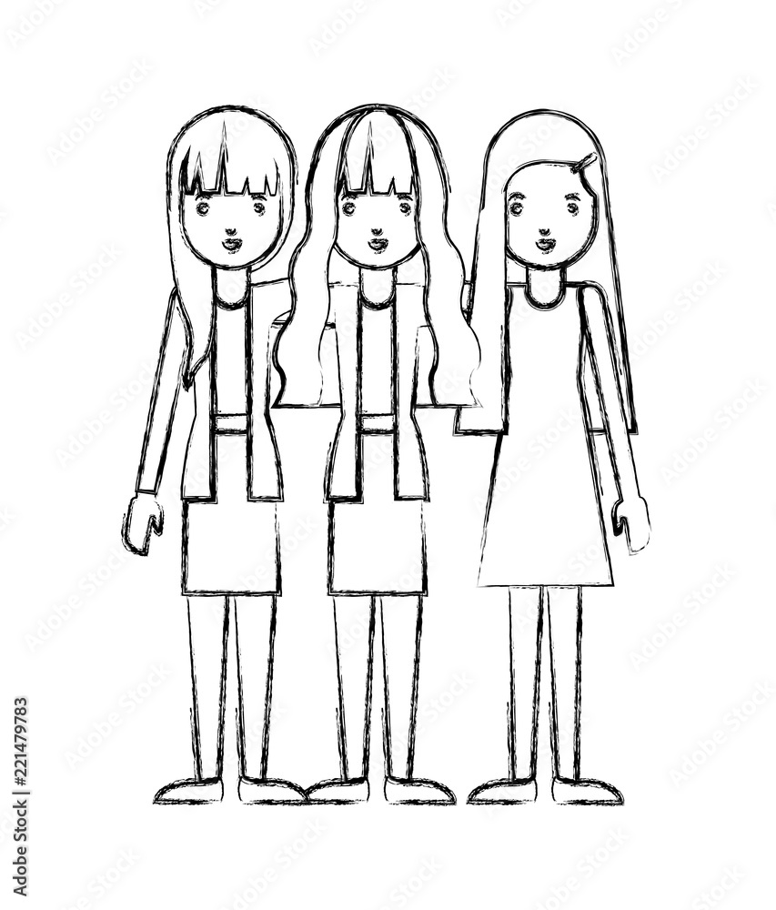 group of women characters group of women characters