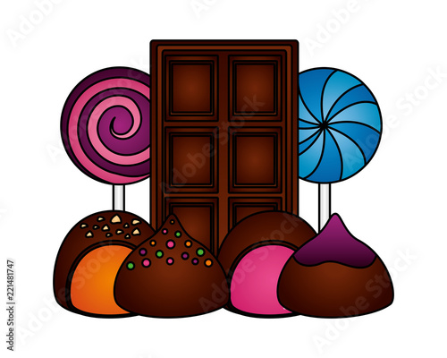 chocolate bar lollipops and stuffed bonbons