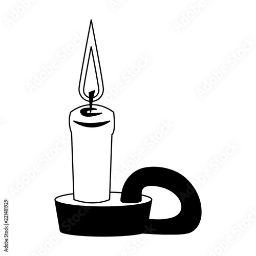 Spa aromatheraphy candle in black and white