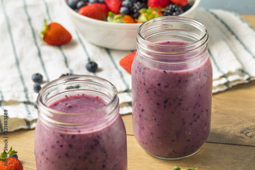 Organic Healthy Fruit Purple Smoothie Organic Healthy Fruit Purple Smoothie