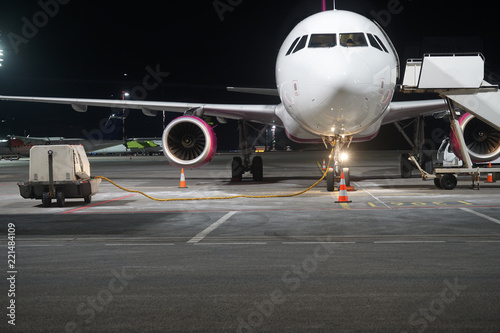 Passenger aircraft on maintenance.