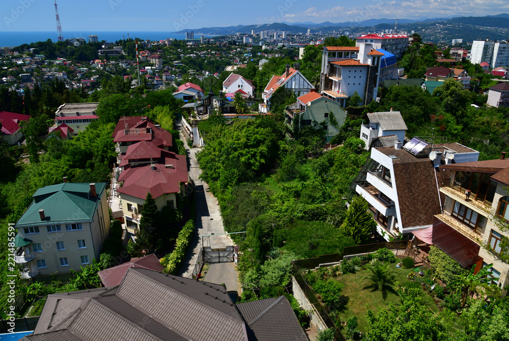 Fototapeta premium aerial survey of the city of Sochi. Russia
