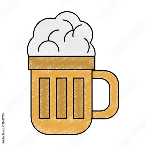 Beer cup isolated scribble