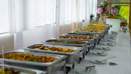 buffet food. catering food party at restaurant.
