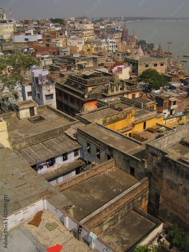 India.  Varanasi. Where both death and life come together.