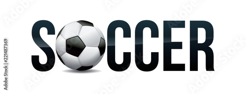 Soccer Theme Word Art Illustration