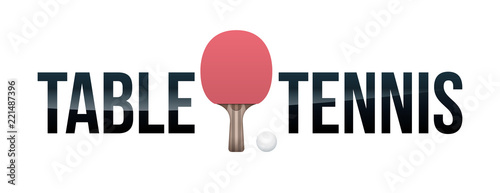 Table Tennis Concept Word Art Illustration