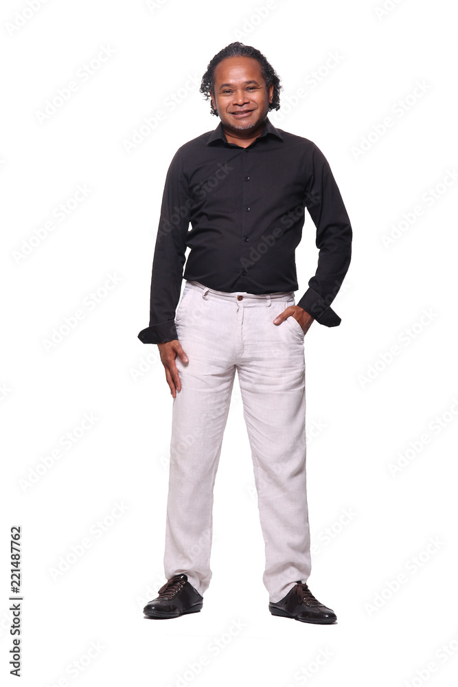 Fototapeta premium Full body mixed race man