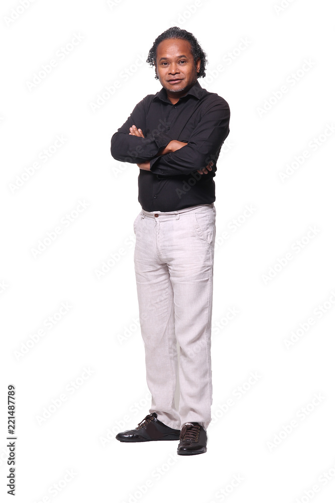 Fototapeta premium Full body mixed race man