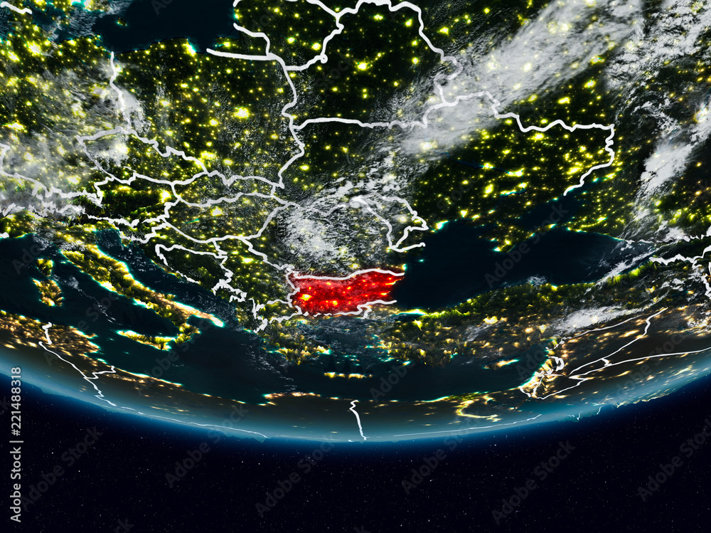 Bulgaria during night Bulgaria during night