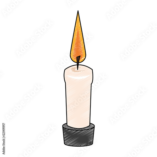 Spa aromatheraphy candle scribble