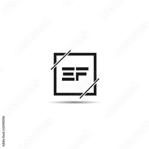 Initial Letter EF Logo Template Design © Scooby