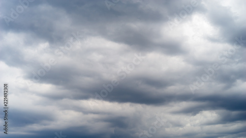 textured blanket of gray stratus rain clouds cloudscape