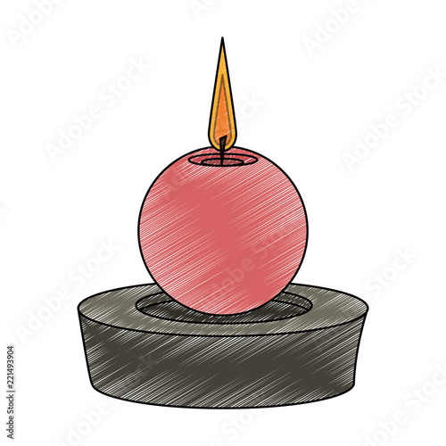 Spa aromatheraphy candle scribble