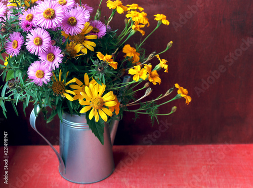 ccolourful autumn bouquet with chrysantemums/birthday/mother's day/grandparent's day photo