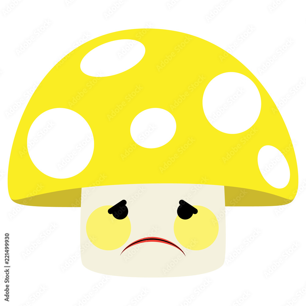 Fototapeta premium Ilustração de um cogumelo com cara