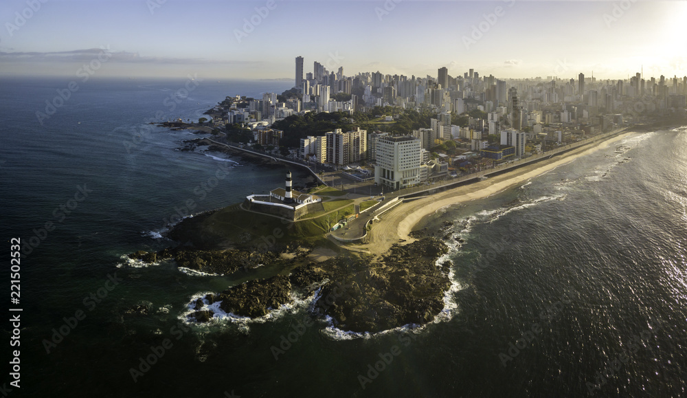 Aerial View of Farrol da Barra in Salvador, Bahia, Brazil Aerial View of Farrol da Barra in Salvador, Bahia, Brazil