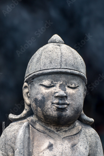 Vintage concrete statues in Wat Chai Mongkon - Buddhist Temple , Chiang Mai Thailand