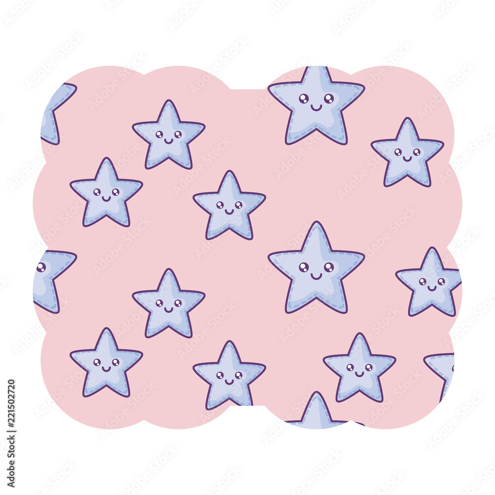 kawaii stars pattern
