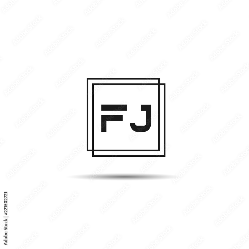 Initial Letter FJ Logo Template Design