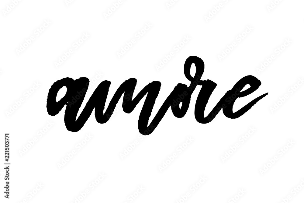 slogan amore phrase graphic vector Print Fashion lettering calligraphy