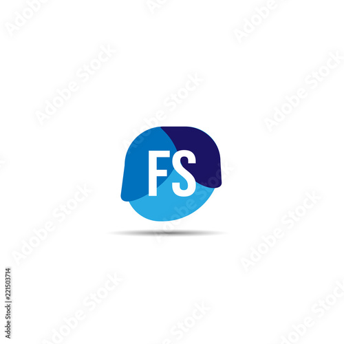 Initial Letter FS Logo Template Design