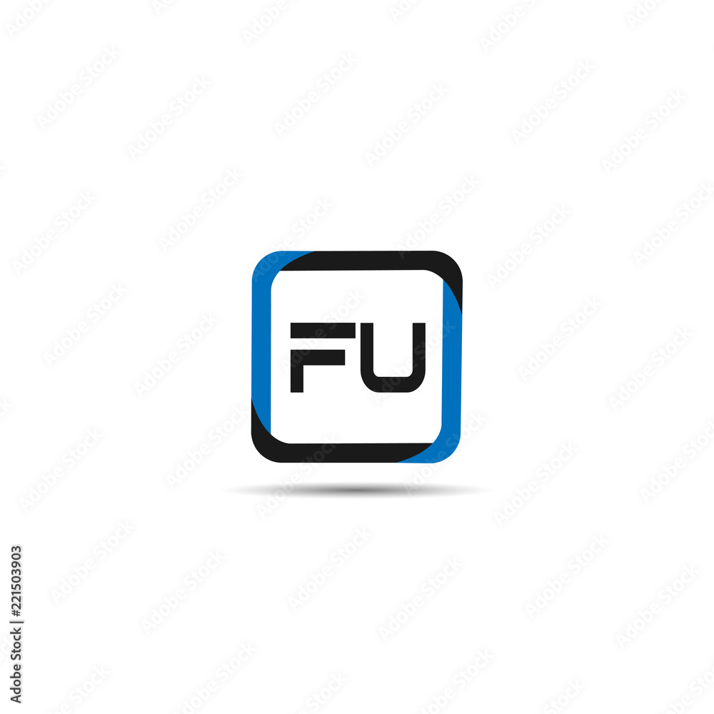 Initial Letter FU Logo Template Design Initial Letter FU Logo Template Design