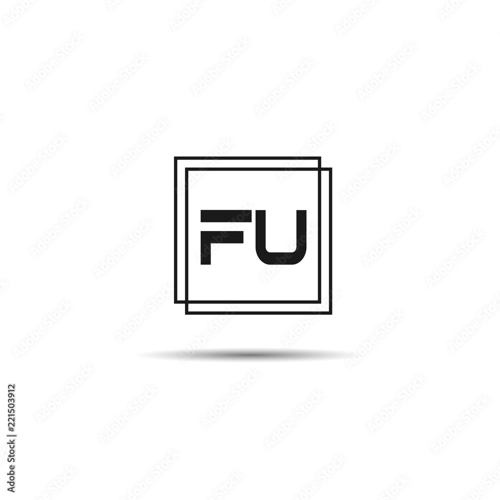 Initial Letter FU Logo Template Design Initial Letter FU Logo Template Design