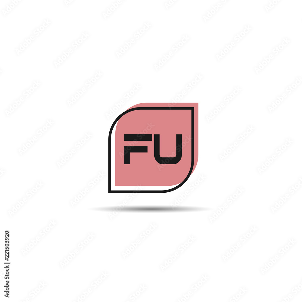 Initial Letter FU Logo Template Design Initial Letter FU Logo Template Design