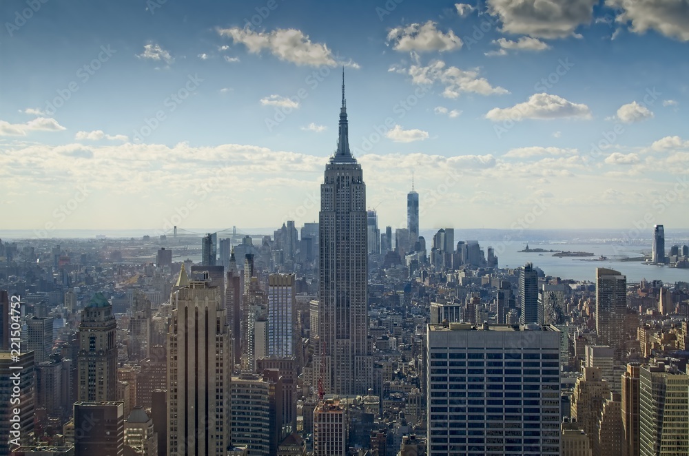 Shot of the EMpire State's surroundings from the Top of the Rock
