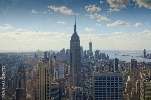 Shot of the EMpire State s surroundings from the Top of the Rock